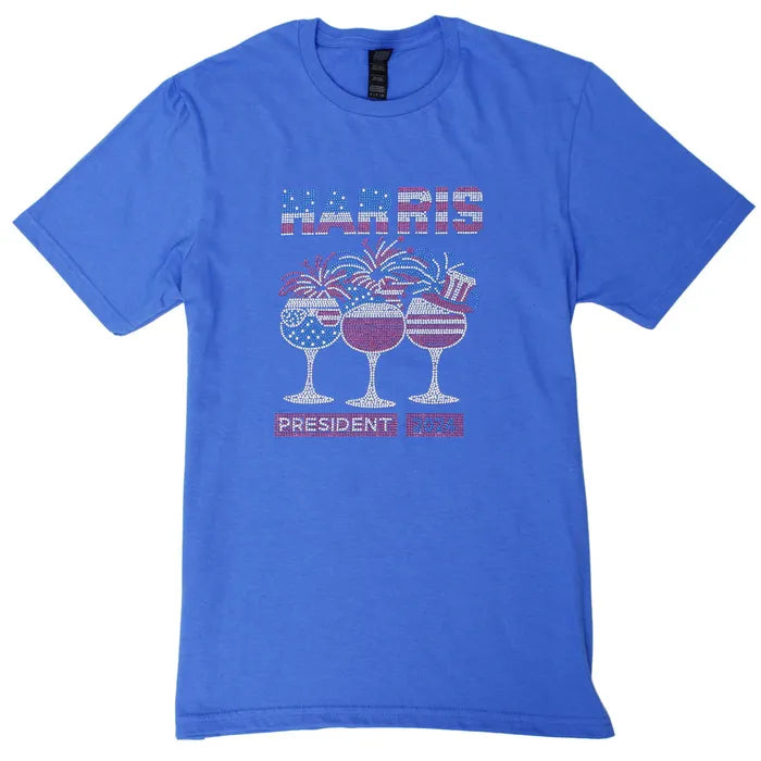 Shirt S Blue HARRIS PRESIDENT Bling for Women