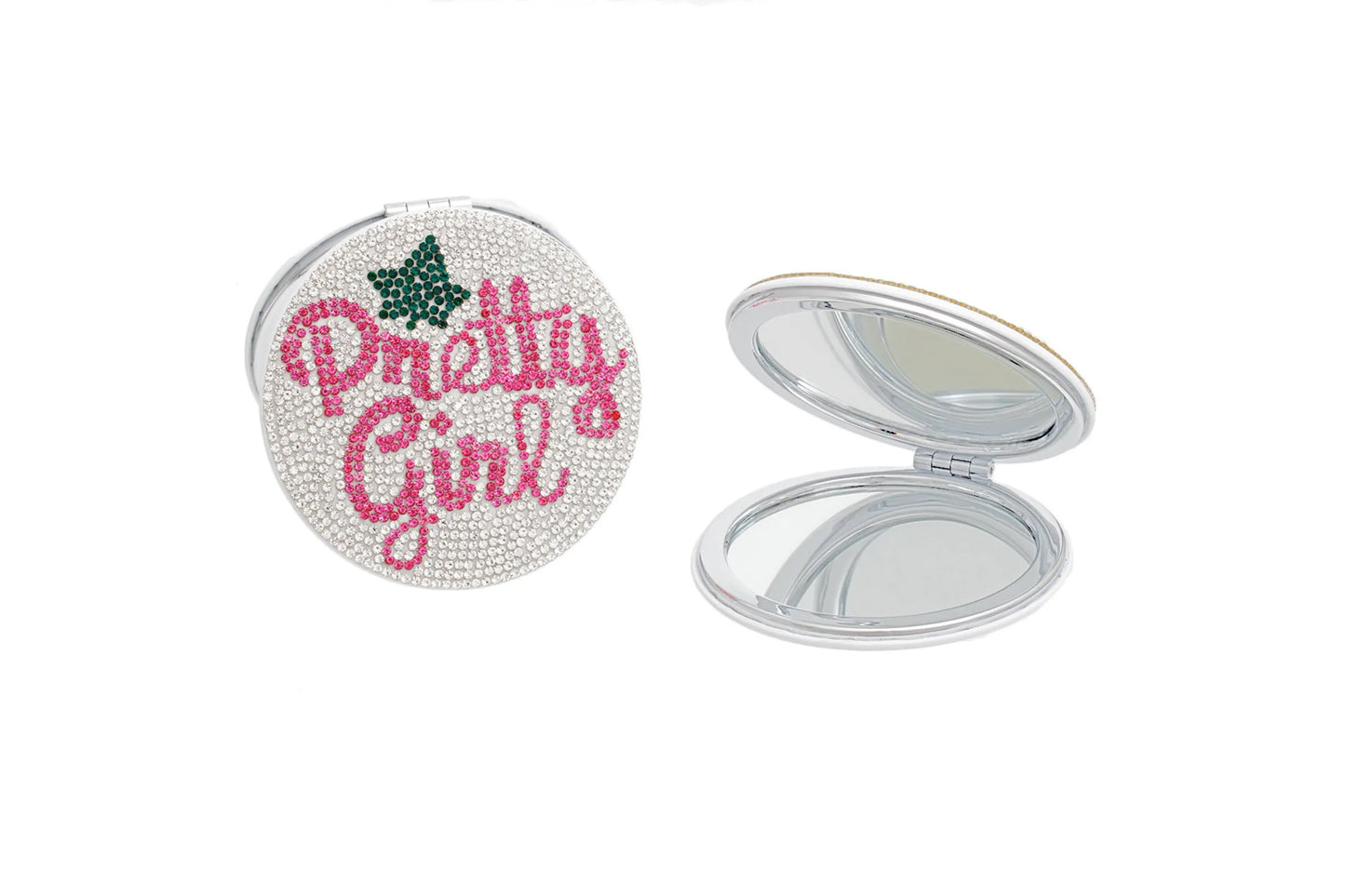 AKA Sorority Clear Pretty Girl Mirror Compact