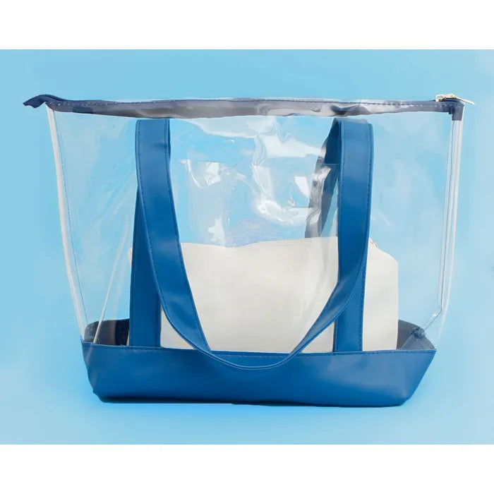 Tote Blue Clear Zeta Sorority Bag for Women