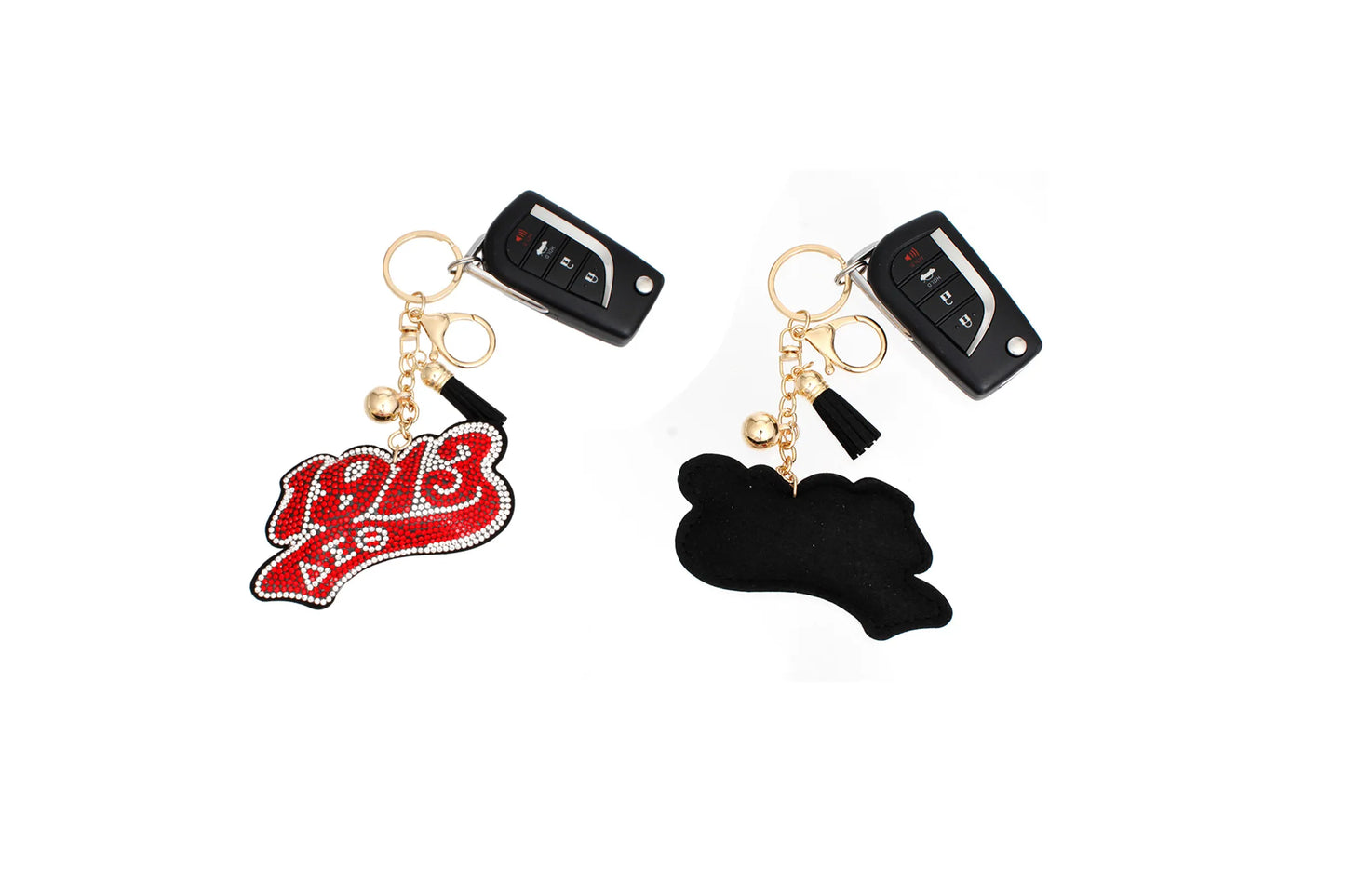 DST Sorority 1913 Red Padded Keychain