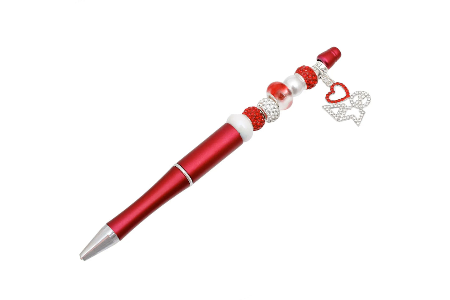 DST Sorority Bling Bead and Charm Red Pen