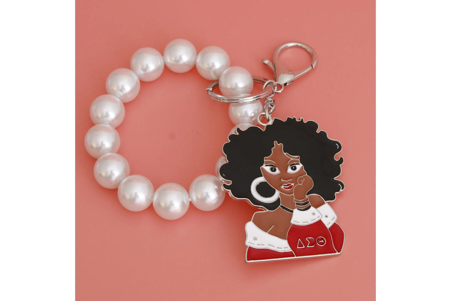 DST Curly Haired Woman Keychain|7.85 x 2.25 inches