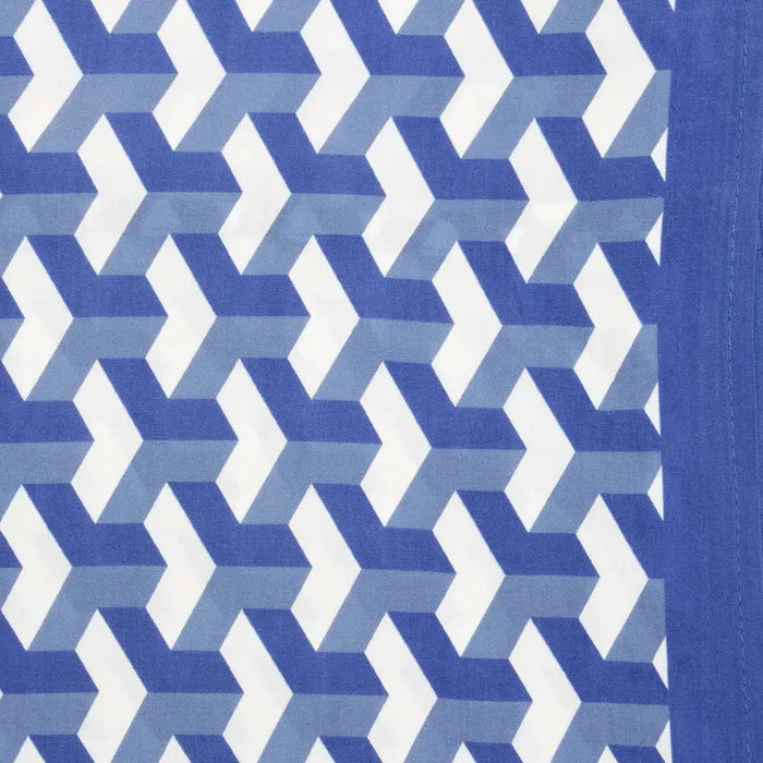 ZPB Sorority Kimono Blue White Block Print Women