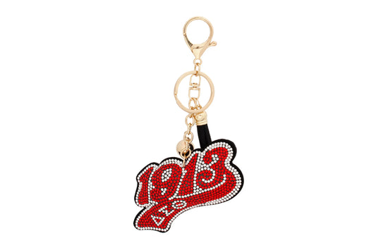 DST Sorority 1913 Red Padded Keychain