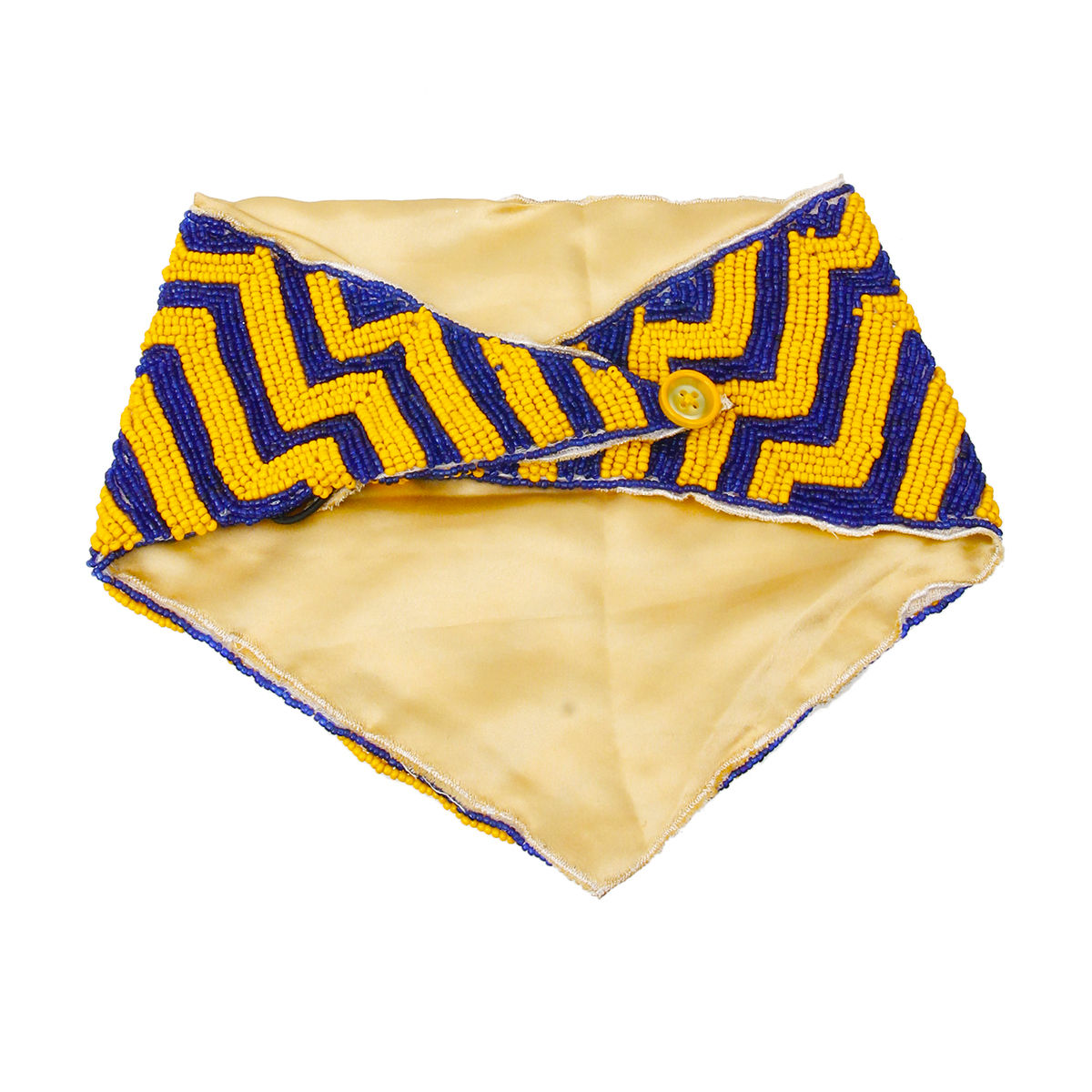 SGRHO Yellow & Blue Chevron Scarf Set