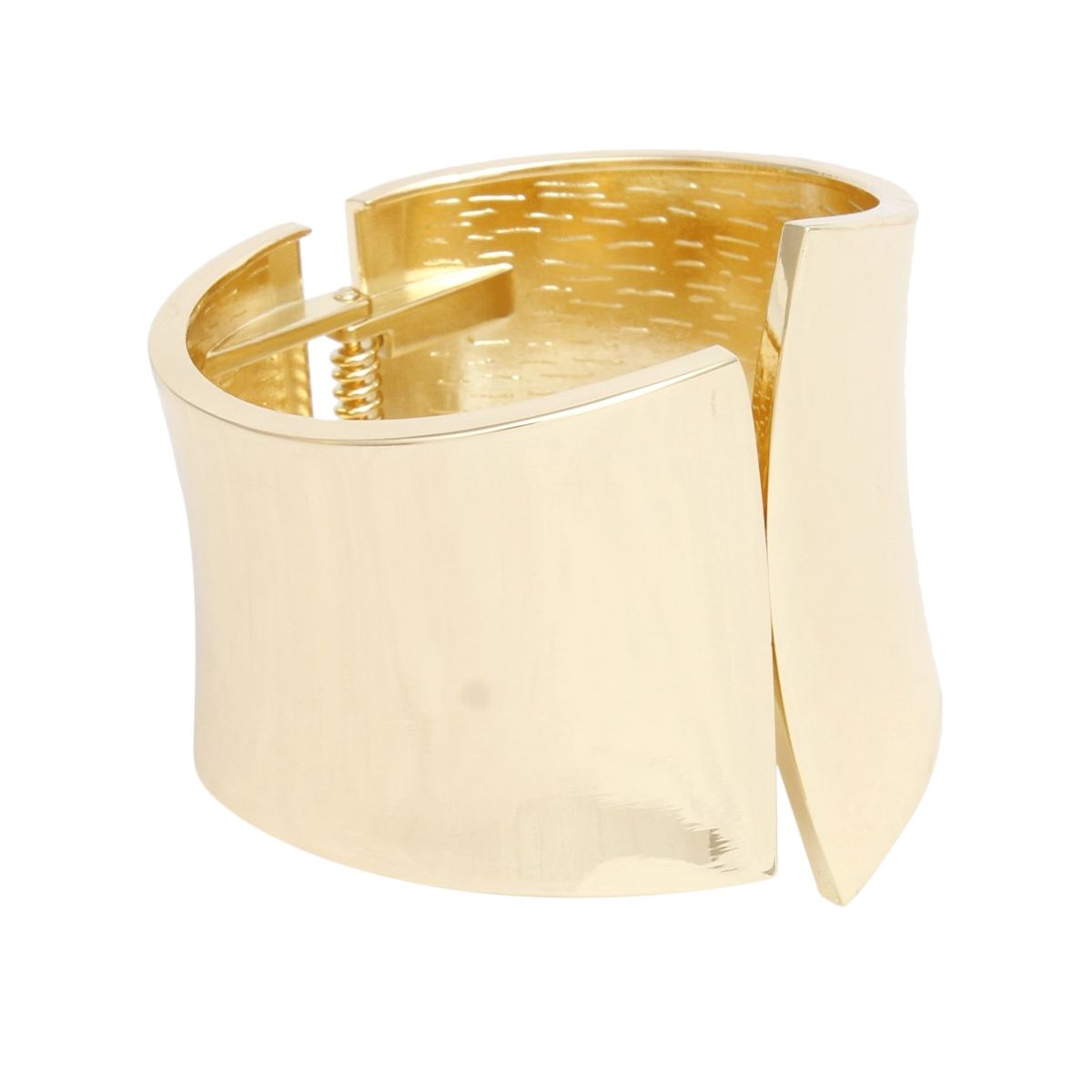 Cuff Gold Metal Pointed Geometric Hinge Bracelet