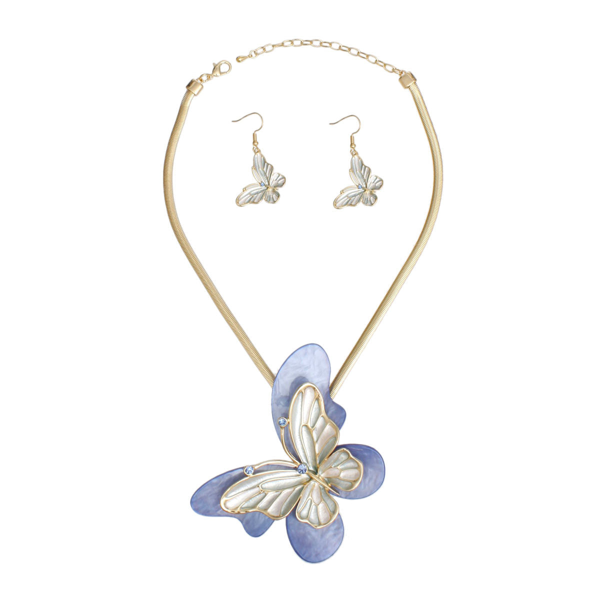 Pendant Blue Butterfly 3D Necklace for Women