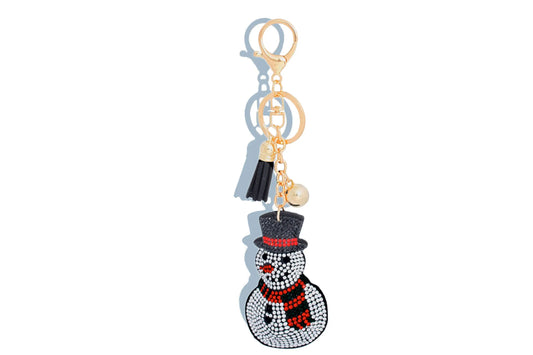 Keychain Black Snowman Bag Clip for Women