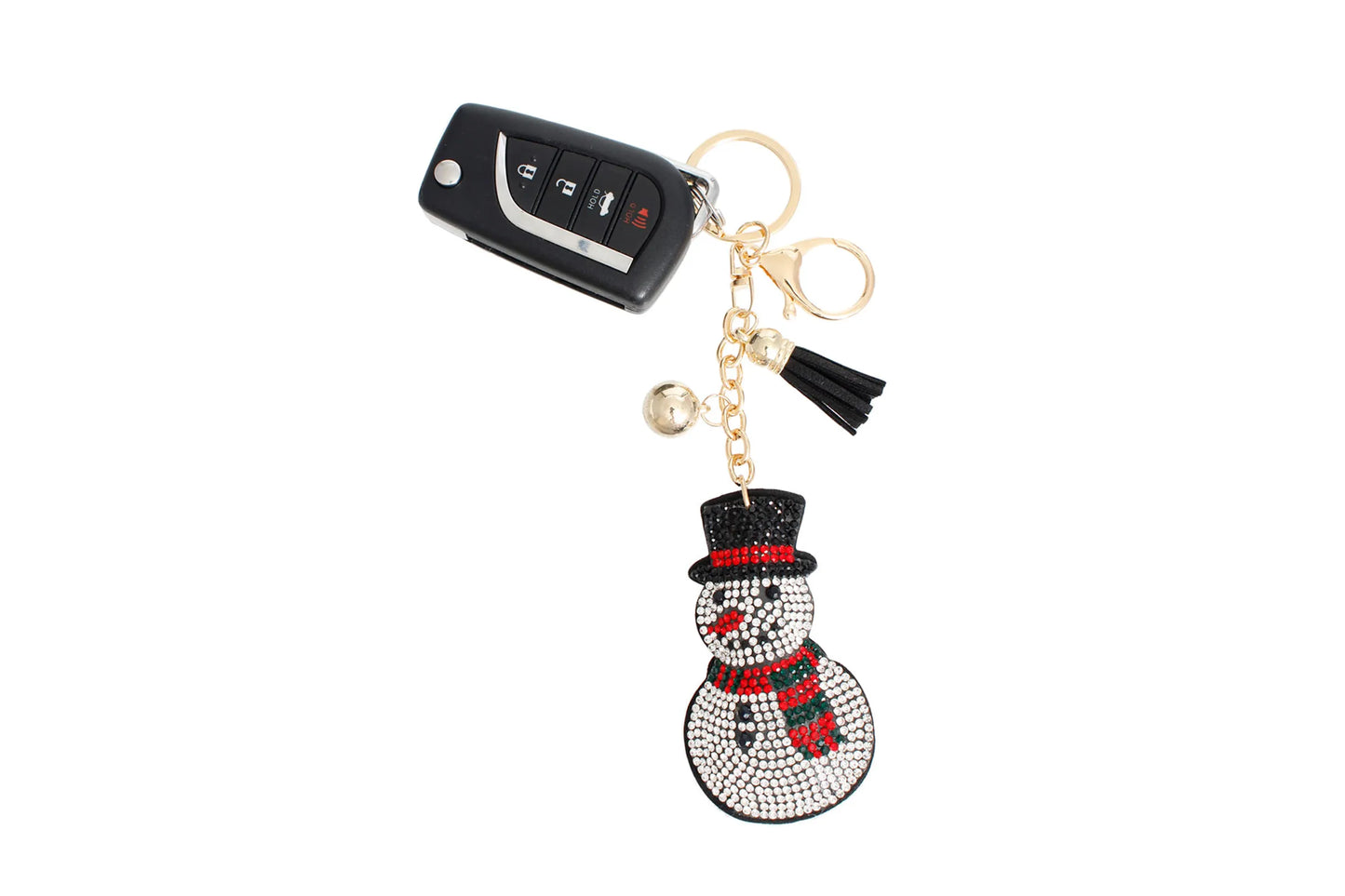Keychain Black Snowman Bag Clip for Women