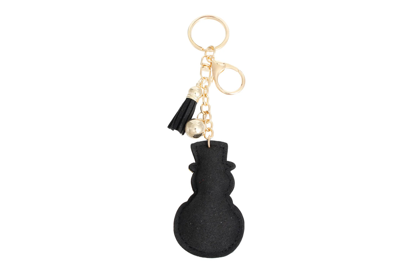 Keychain Black Snowman Bag Clip for Women