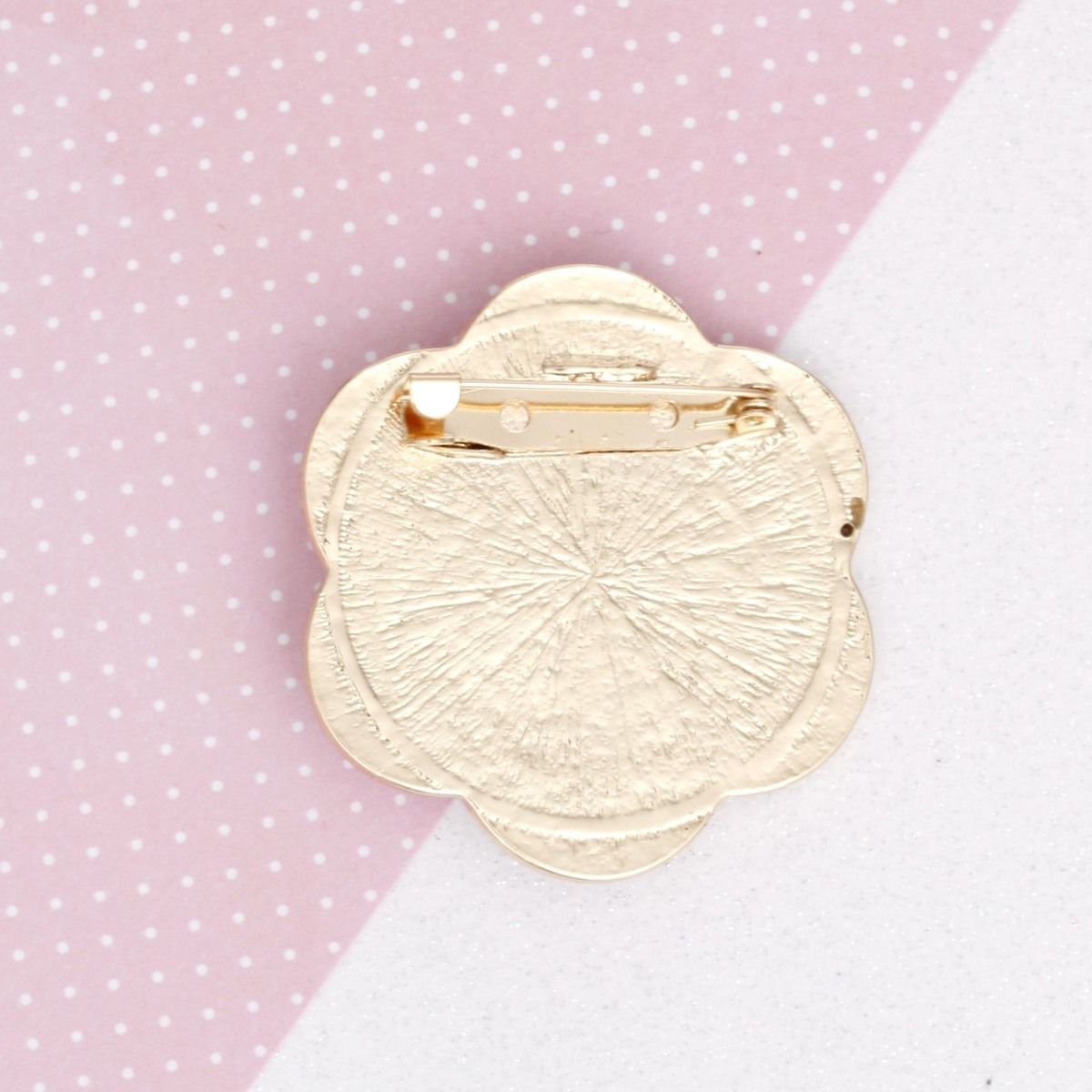 Brooch White Camellia Flower Gold Pin for Women