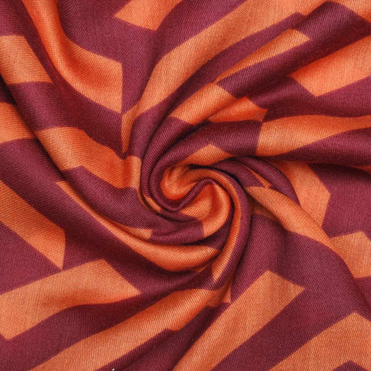 Kimono Geo Print Orange and Rust for Women