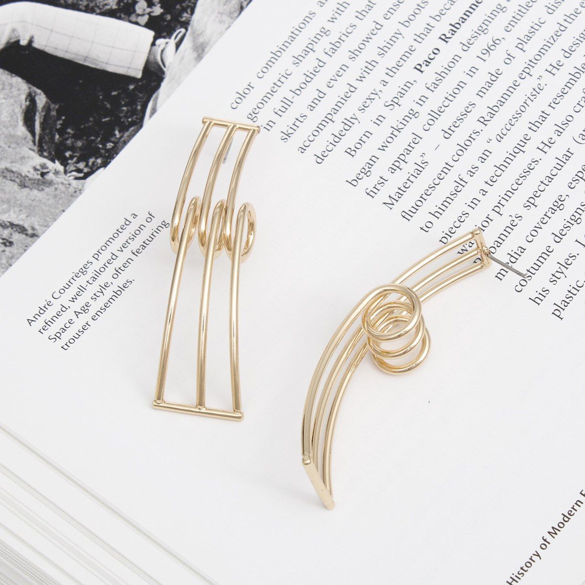 Studs Gold Spring Industrial-luxe Earrings Women