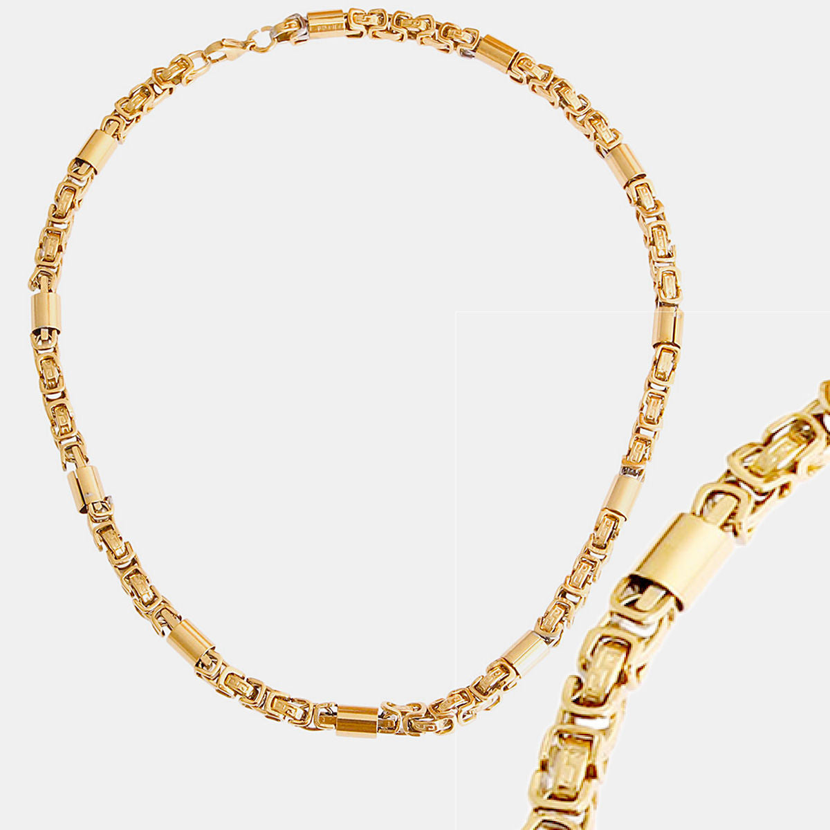 Gold Stainless Steel Rounded Link Chain