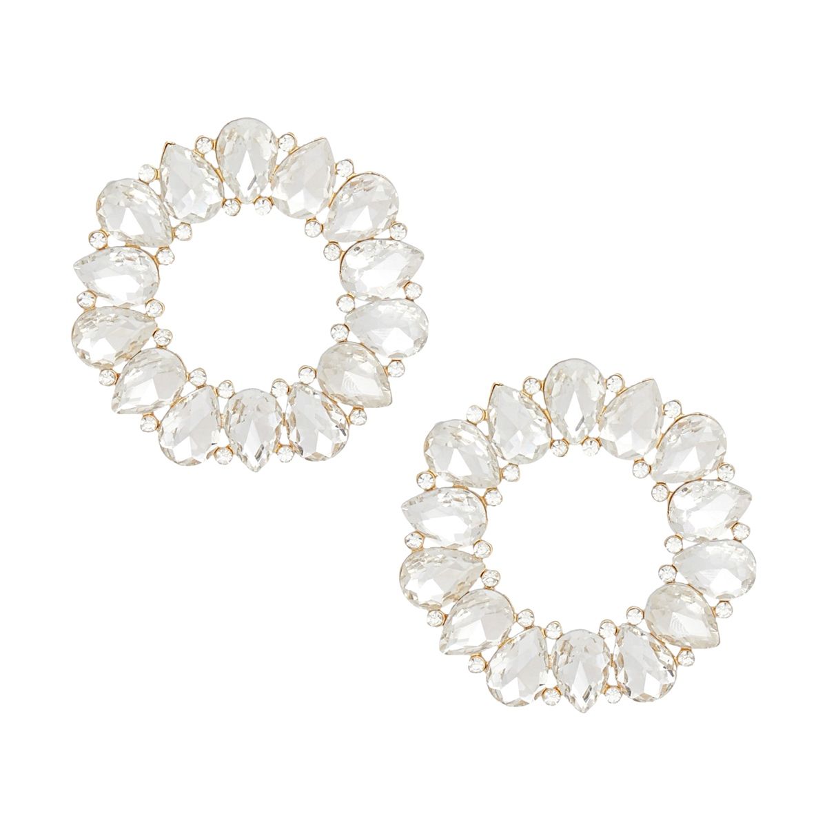 Studs Gold Dazzling Crystal Wreath Earrings Women