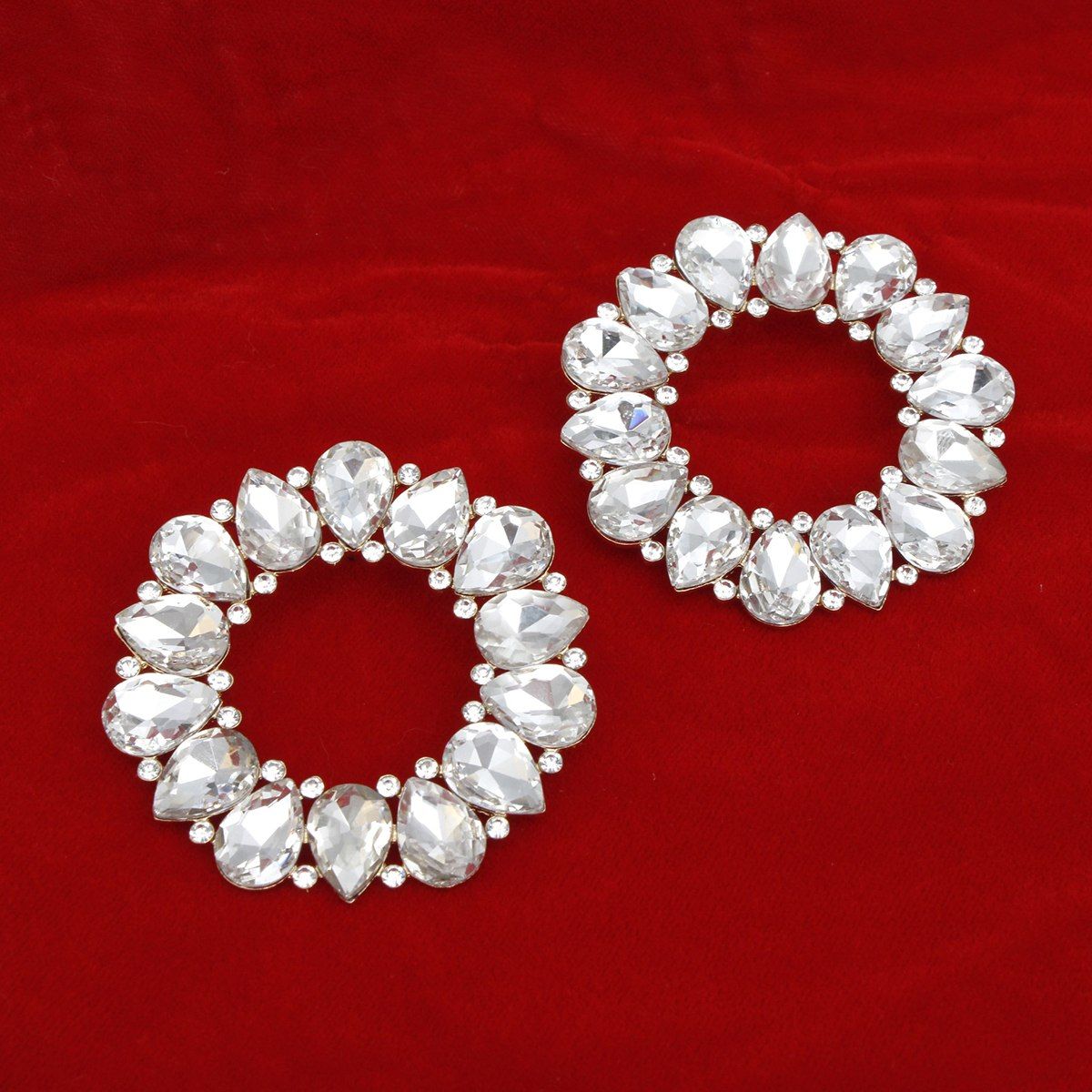 Studs Gold Dazzling Crystal Wreath Earrings Women